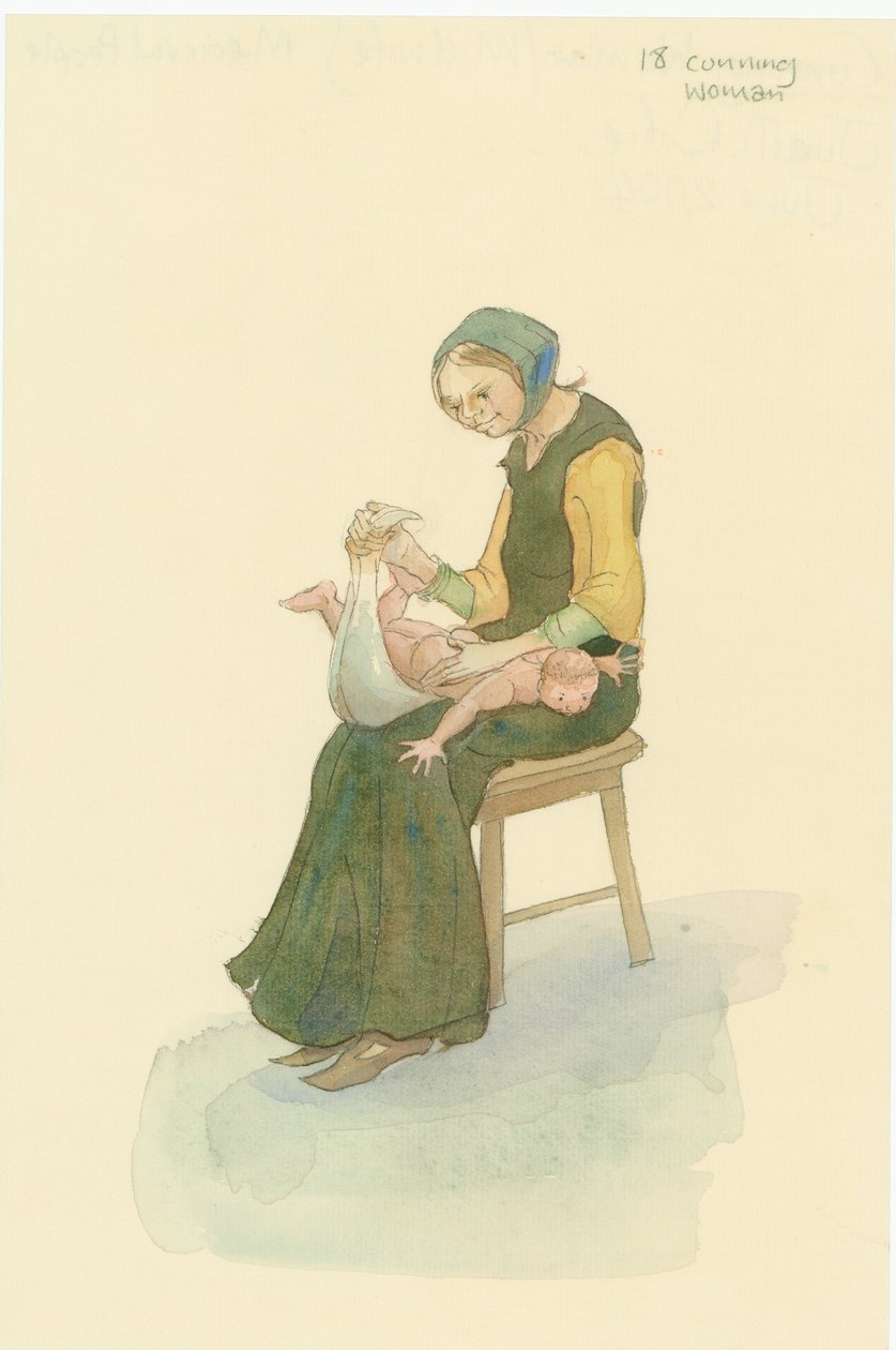 A medieval cunning woman, also known as a wise woman, 2004 by Judith Dobie