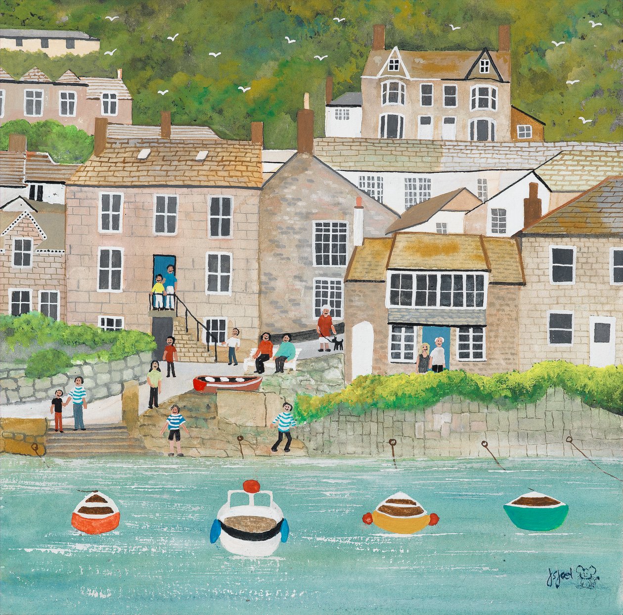 The Wharf at Mousehole by Judy Joel