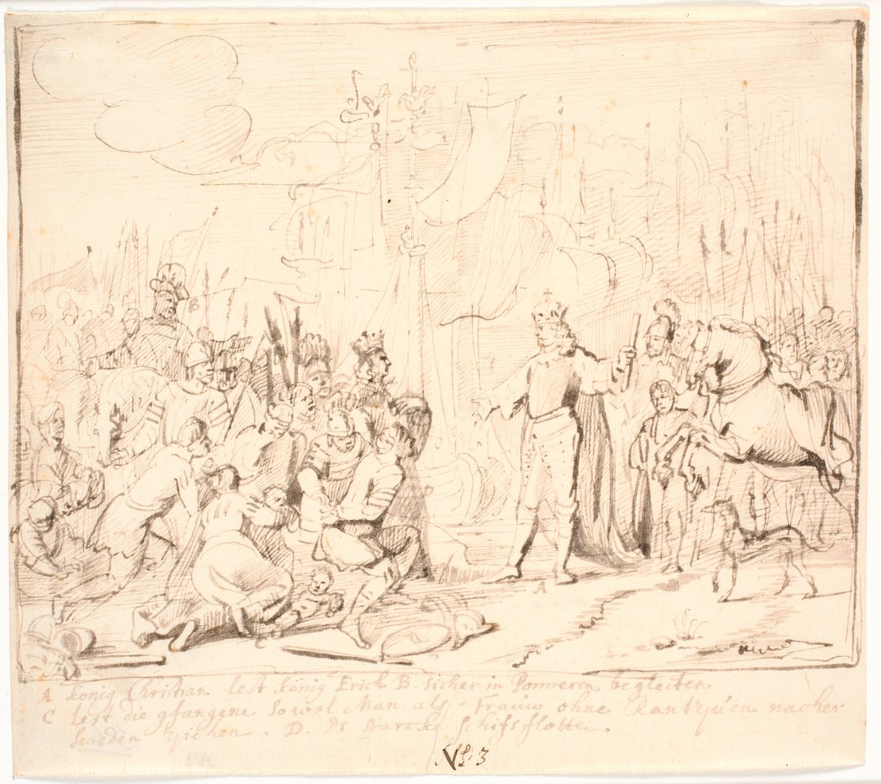 Christian I Sends the Swedish King Erik to Pomerania in 1449 by Jürgen Ovens