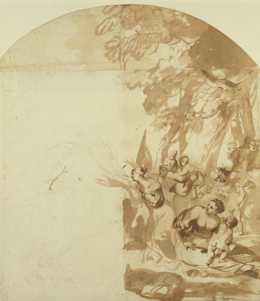 Claudius Civilis Leaving the Women and Children to Fight at Xanten (unfinished) by Jürgen Ovens