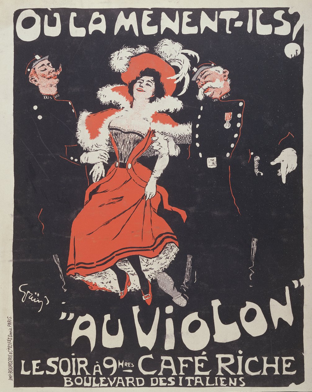 Poster for the Café Riche by Jules Alexandre Gruen or Grun