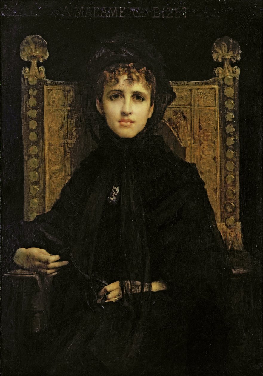 Portrait of Madame Georges Bizet (1849-1926) 1878 by Jules Elie Delaunay
