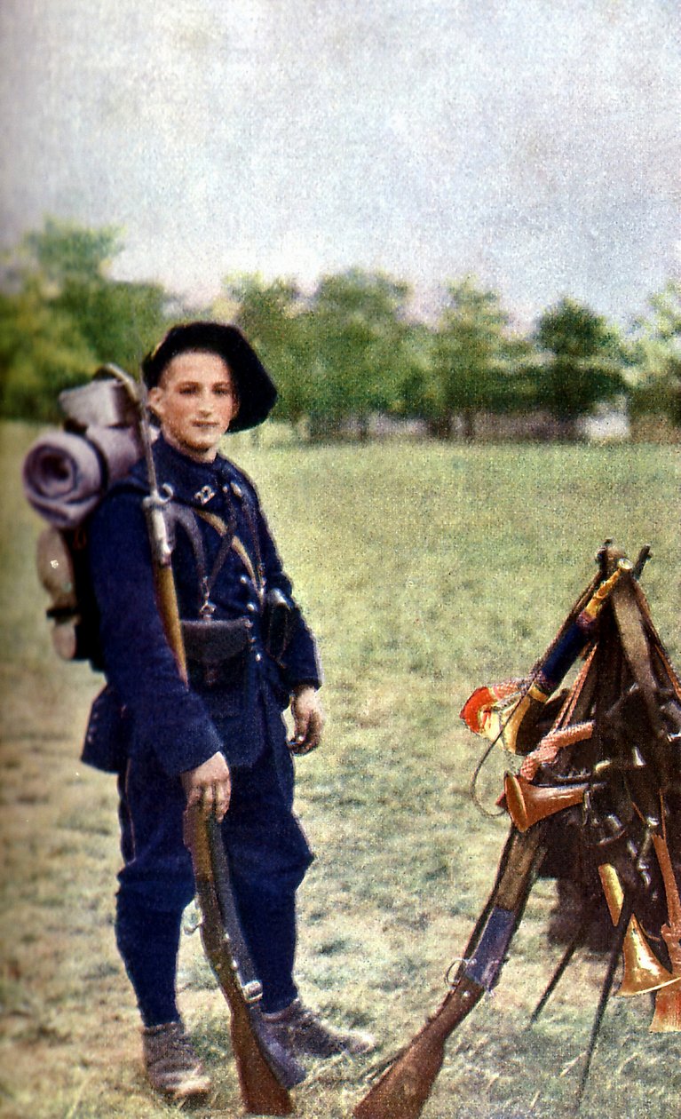 A Soldier of the French Mountain Troops During the Battle of the Marne East of Paris, September 1914 by Jules Gervais-Courtellemont