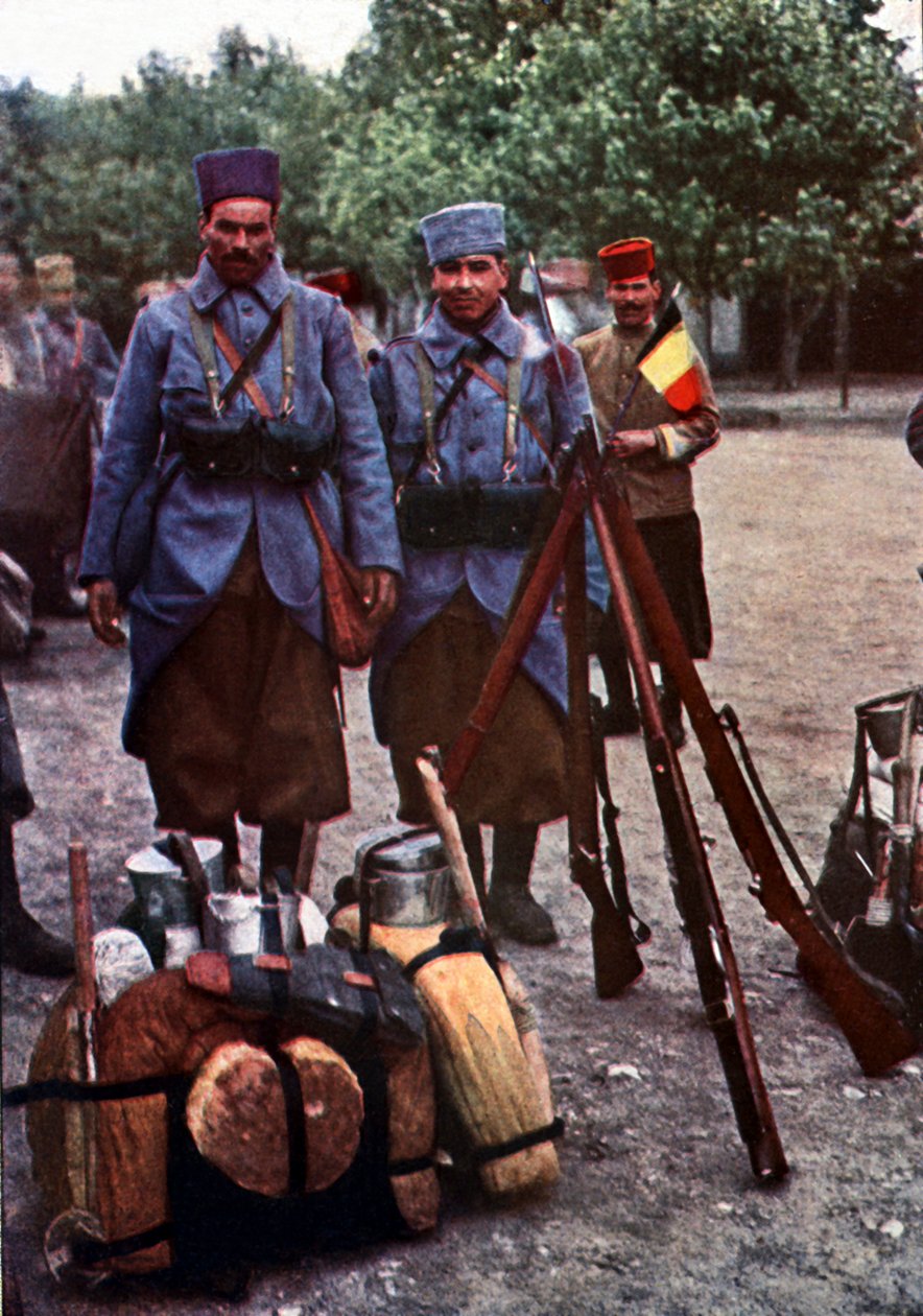 Riflemen from Algeria in a Camp During the Battle of the Marne East of Paris by Jules Gervais Courtellemont