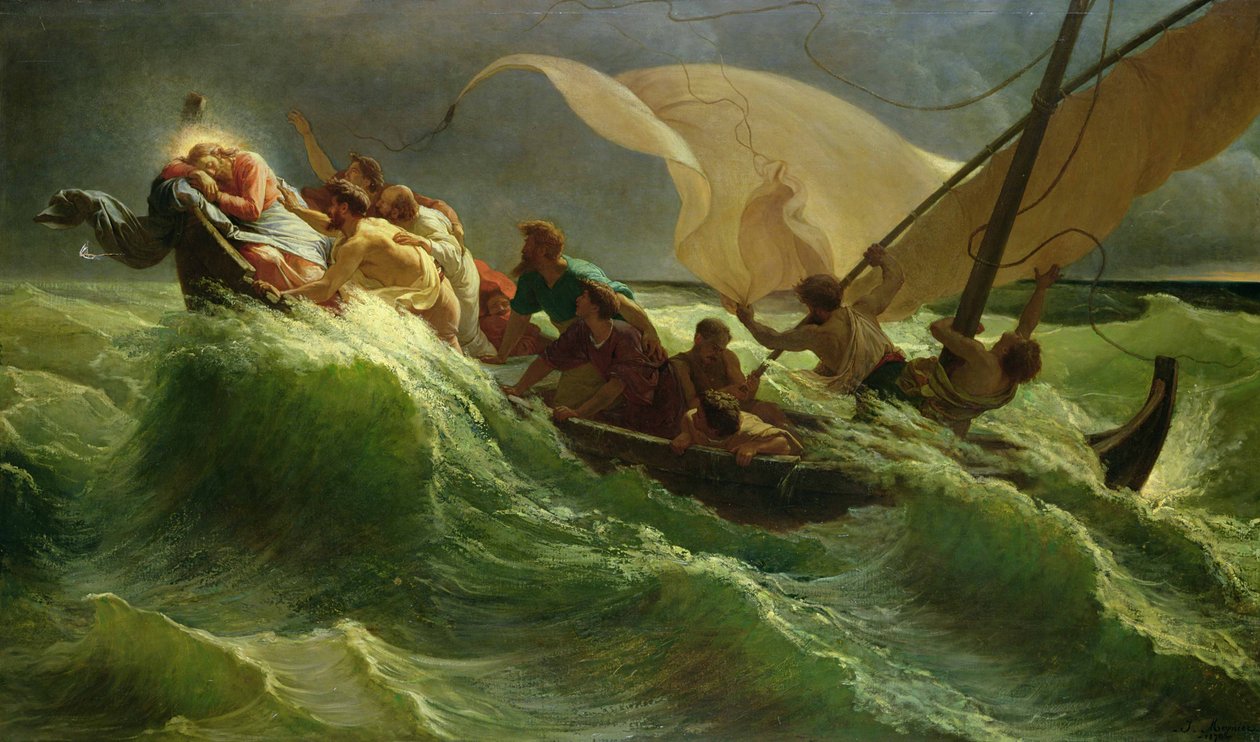Christ Asleep in His Boat by Jules Joseph Meynier