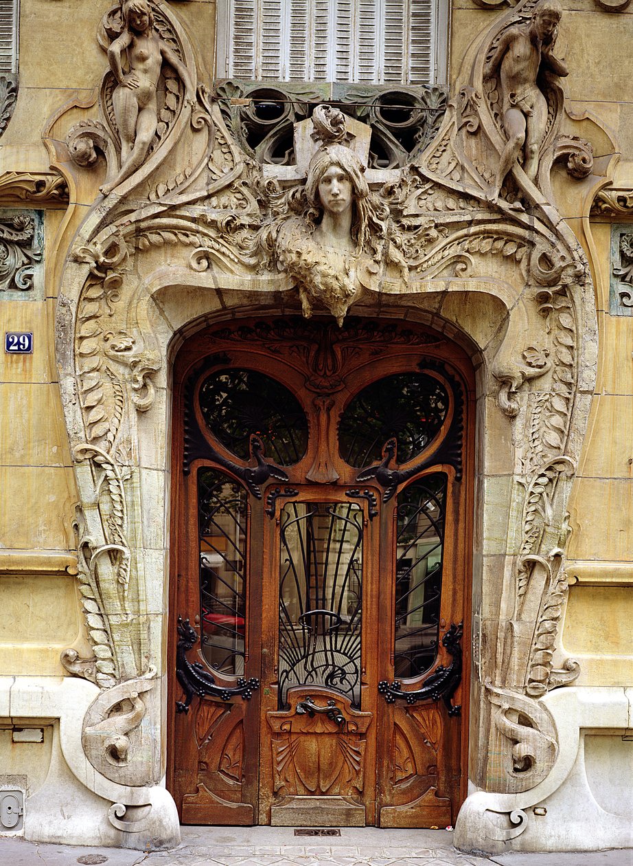 Entrance Door to the Apartments at 29 Avenue Rapp, Designed 1901 by Jules Lavirotte