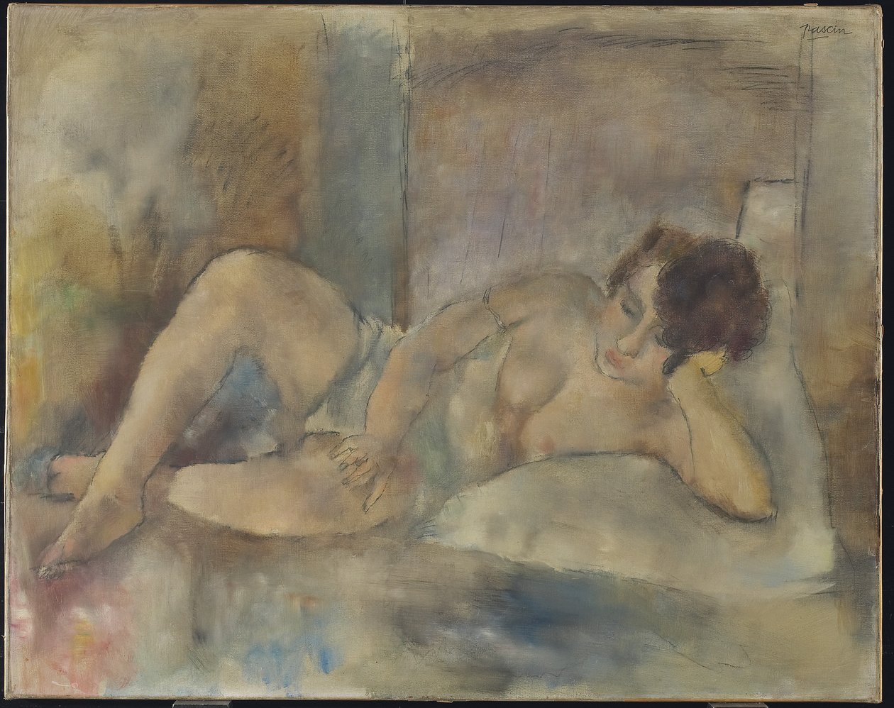 Reclining Nude by Jules Pascin