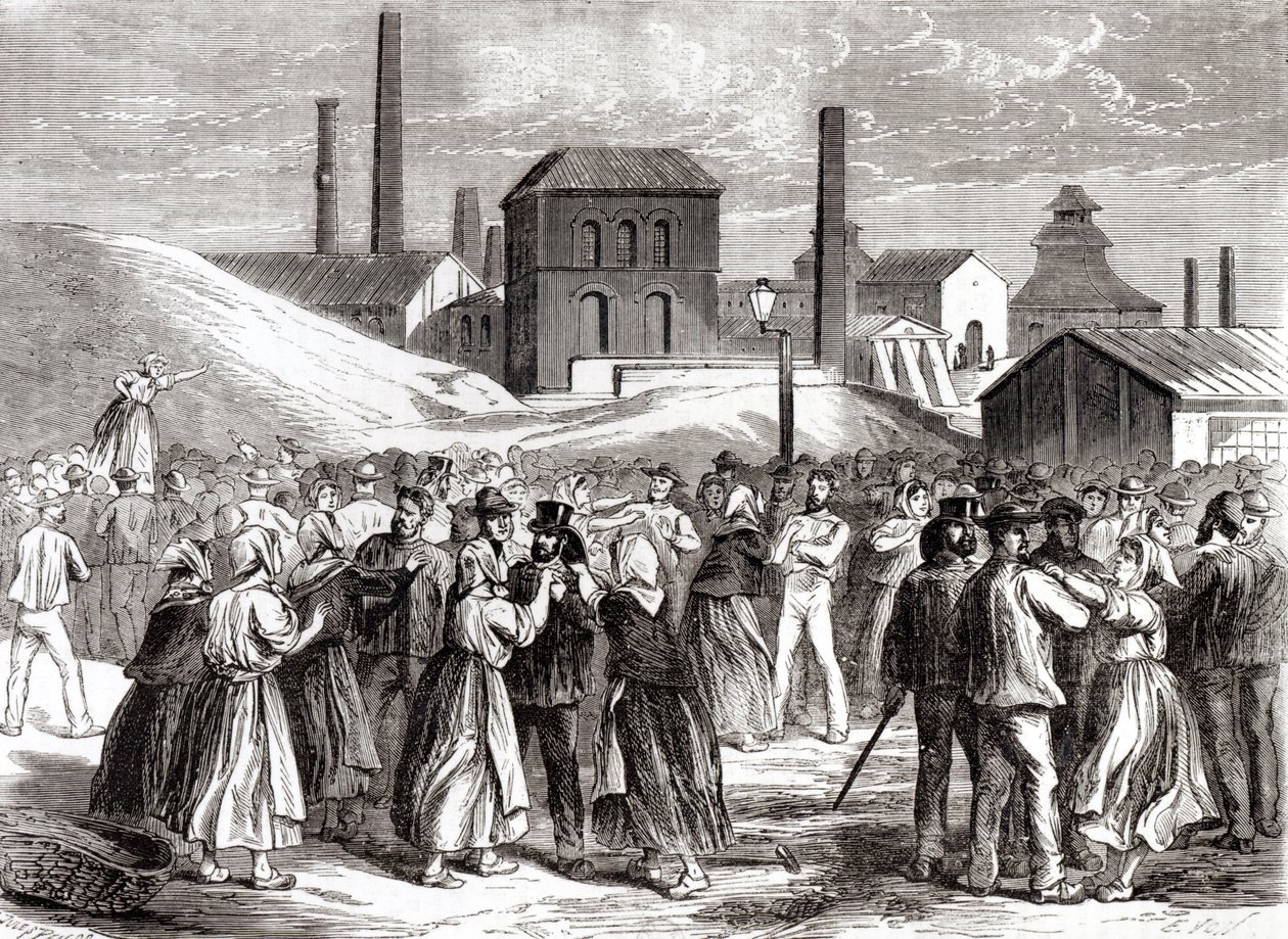 Women Demonstrating at the Le Creusot Coal Mine in April 1870 by Jules Pelcoq
