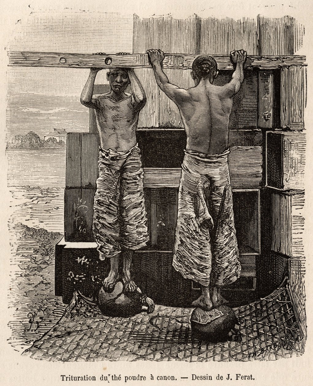 The Crushing of the Tea in Fati Bay by Jules (after) Ferat