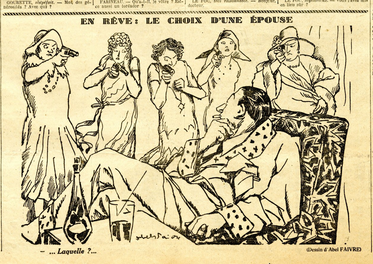 Candide, Satirical in B & W by Jules Abel Faivre