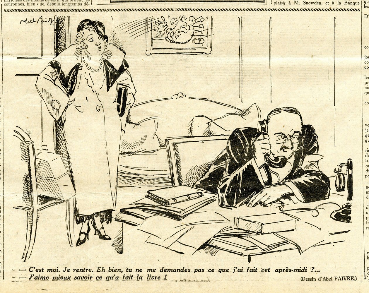 Candide, Satirical in B&W by Jules Abel Faivre