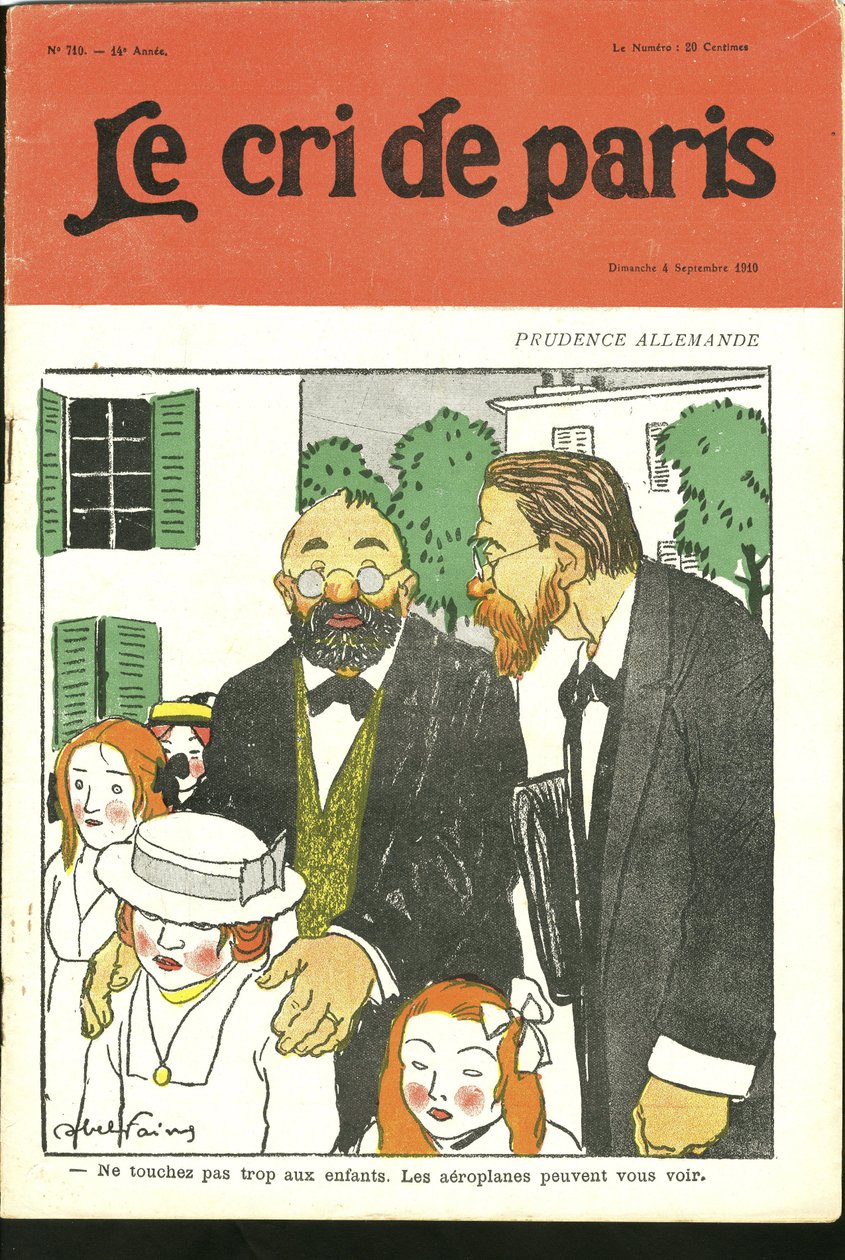 Illustration by Abel Faivre (1867-1945) for the Cover of Le Cri de Paris, 04/09/10 - Don