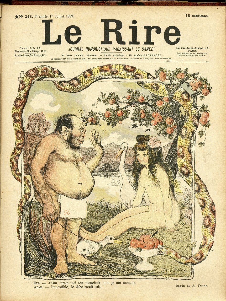 Illustration of Abel Faivre (1867-1945) for the Cover of Le Rire, No. 243 by Jules Abel Faivre