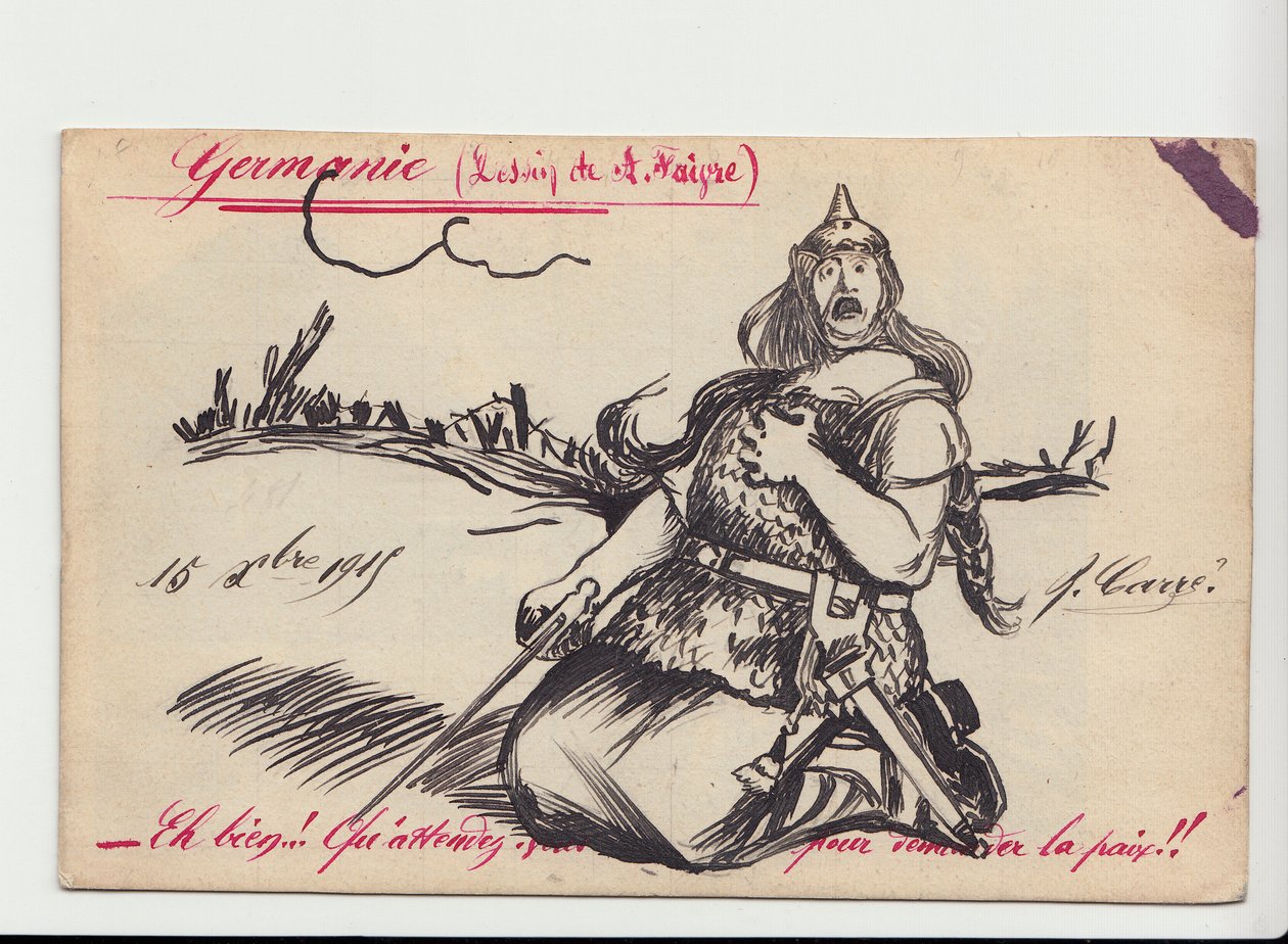 Postcard, Satirical in Colors by Jules Abel Faivre