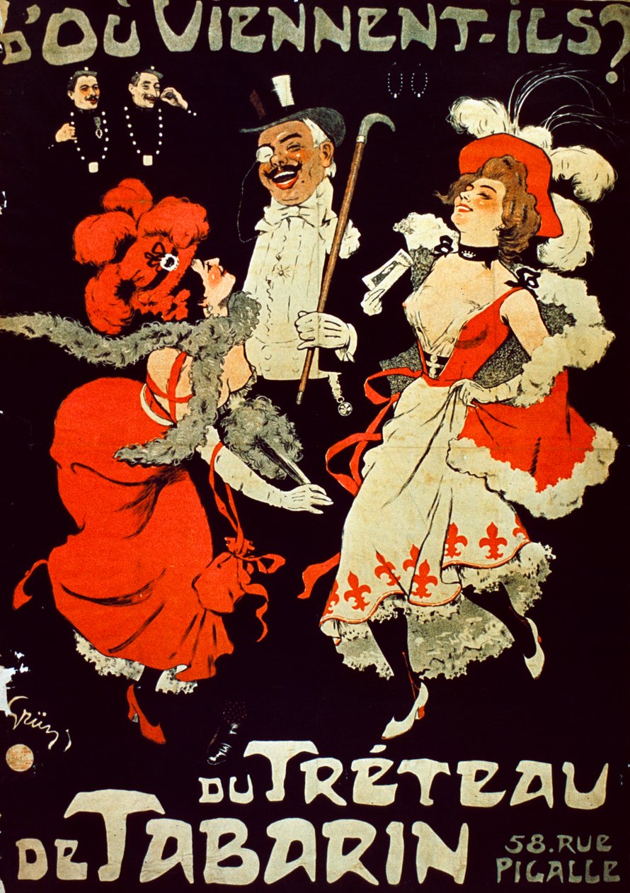 Du Treteau De Tabarin Poster by Jules Alexandre Gruen or Grun