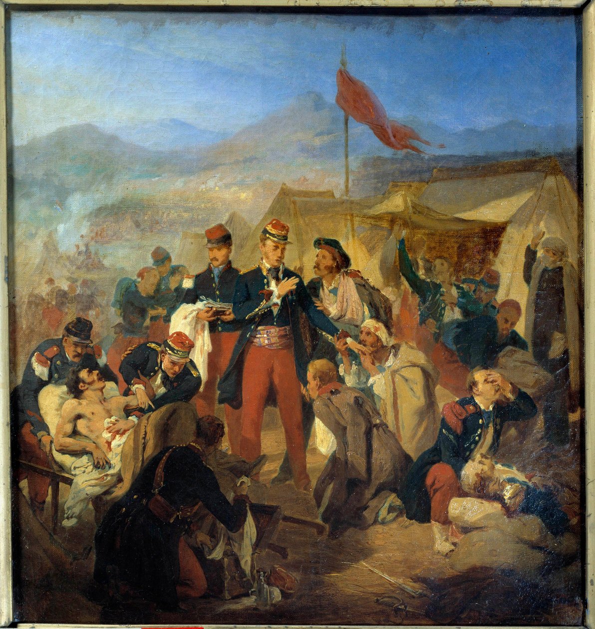 Crimean War: The Military Surgeon Scrive Heals the Wounded After the Battle of Inkermann by Jules Alfred Vincent Rigo