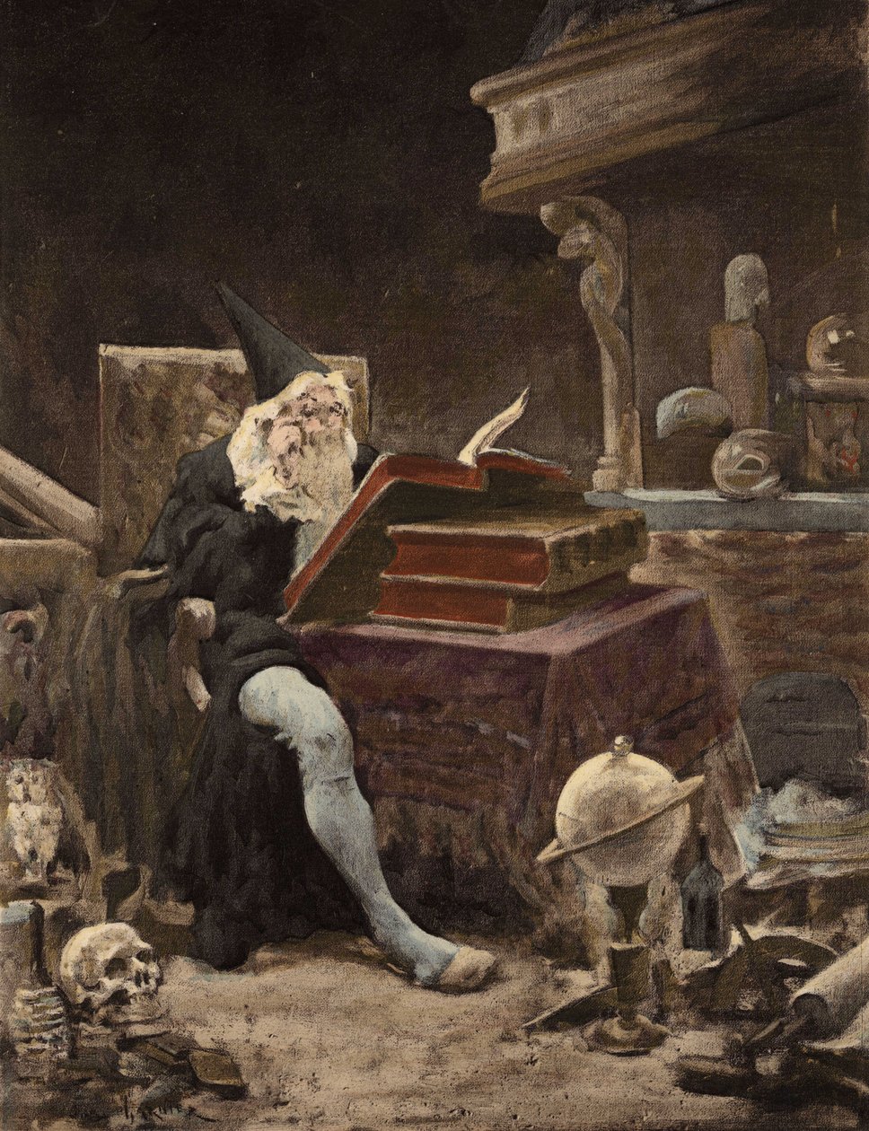 A Man Translating the Booklet Found by Jean Audeau. Gargantua. Illustration by Jules Garnier. In 