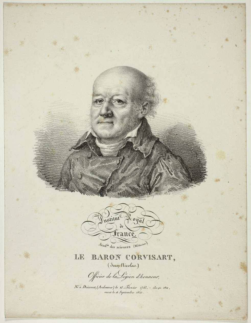 Portrait of Jean-Nicolas, Baron Corvisart by Jules Boilly