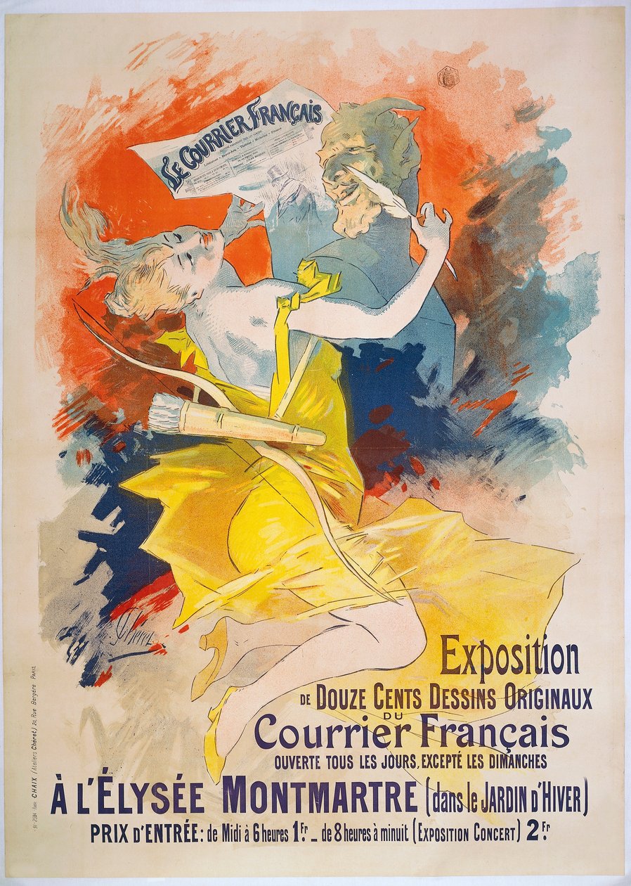 Exposition Le Courrier Francais, c.1895 by Jules Cheret
