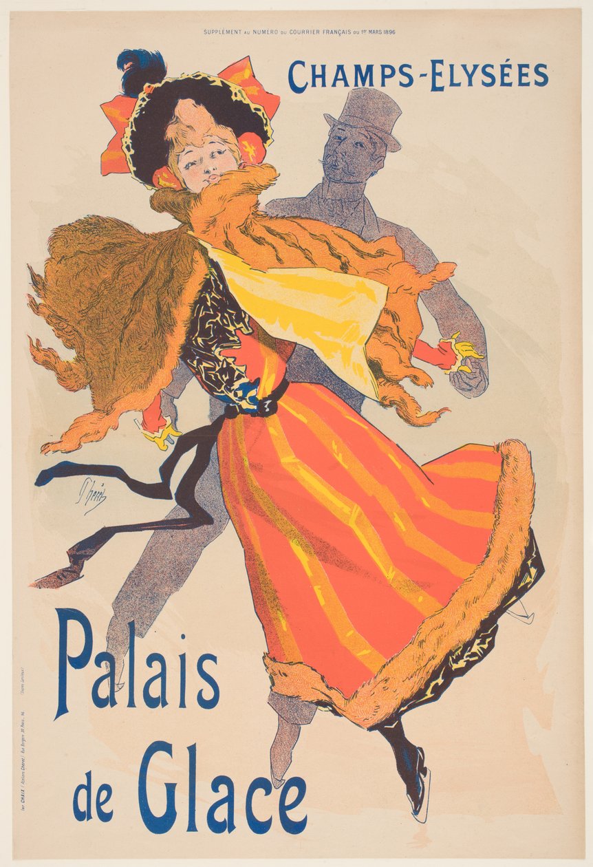 Poster Advertising the Palais de Glace, Champs Elysees by Jules Cheret