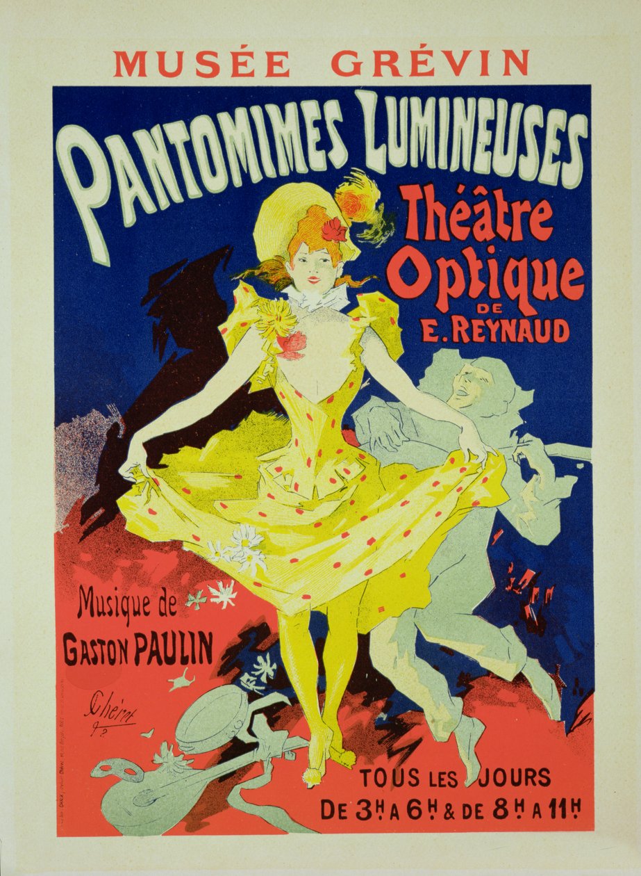 Reproduction of a Poster Advertising 'Pantomimes Lumineuses' at the ...