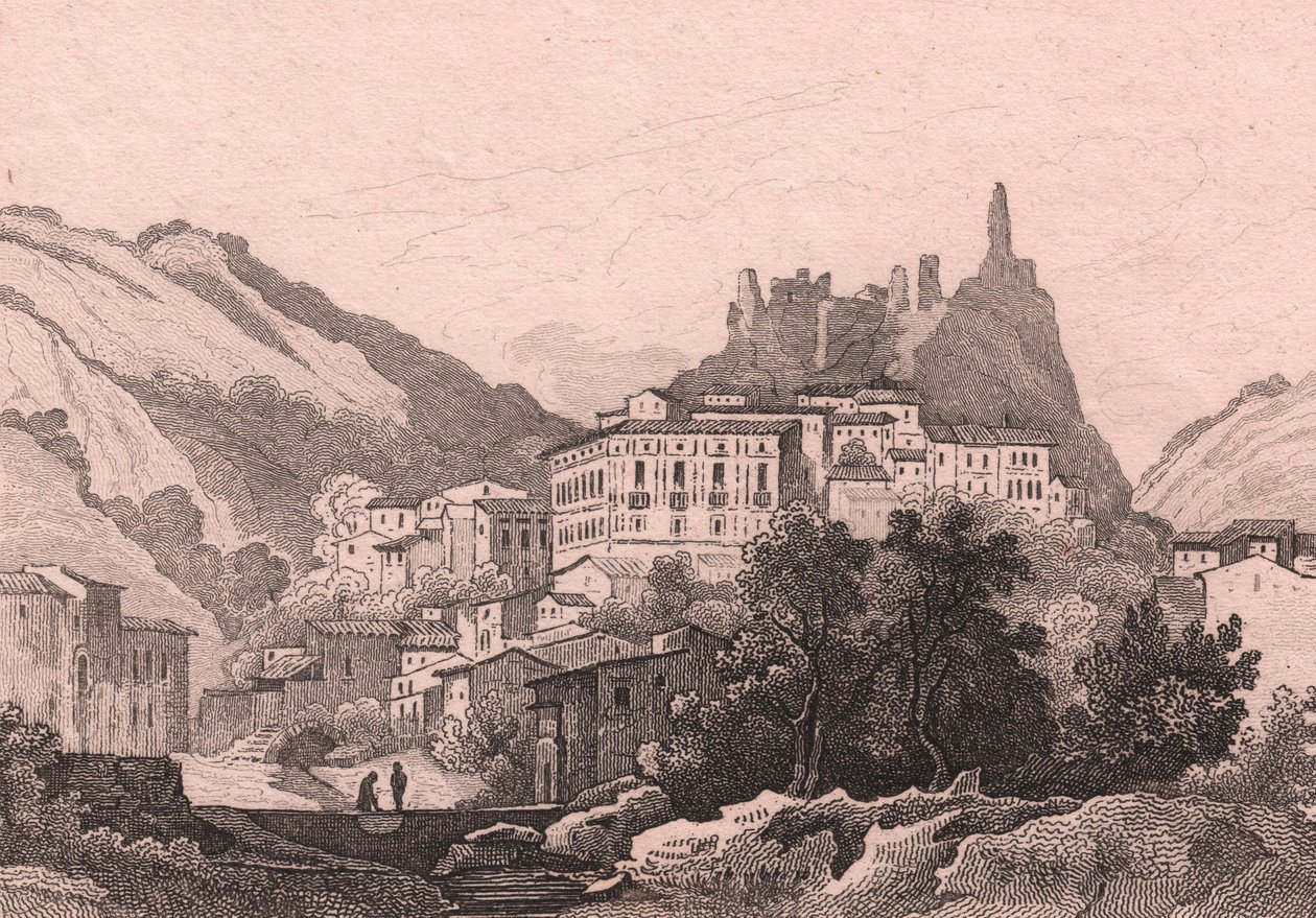 View of Nicastro, Calabria, Italy by Jules Coignet