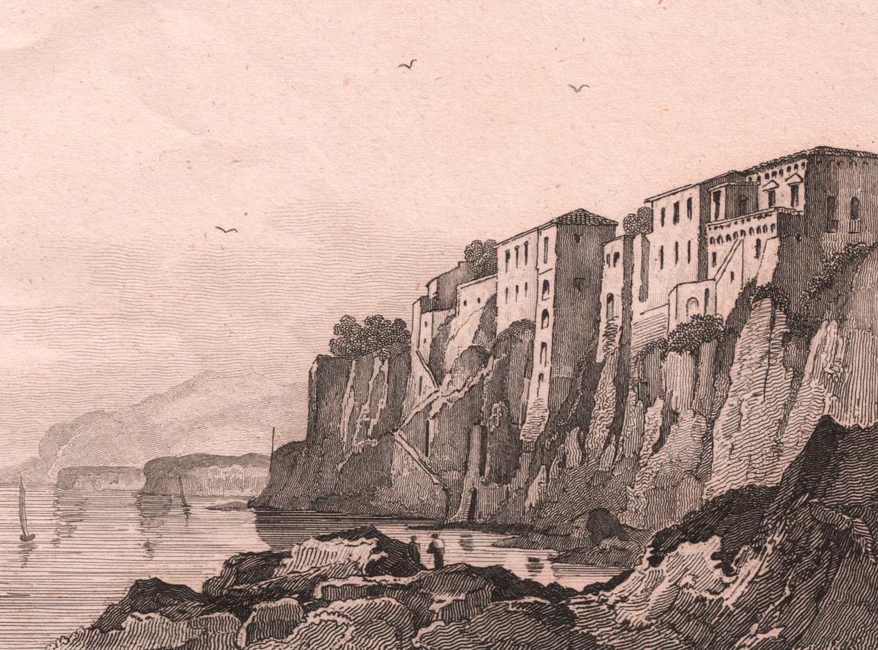 View of Sorrento with house of Torquato Tasso, Campania, Italy by Jules Coignet