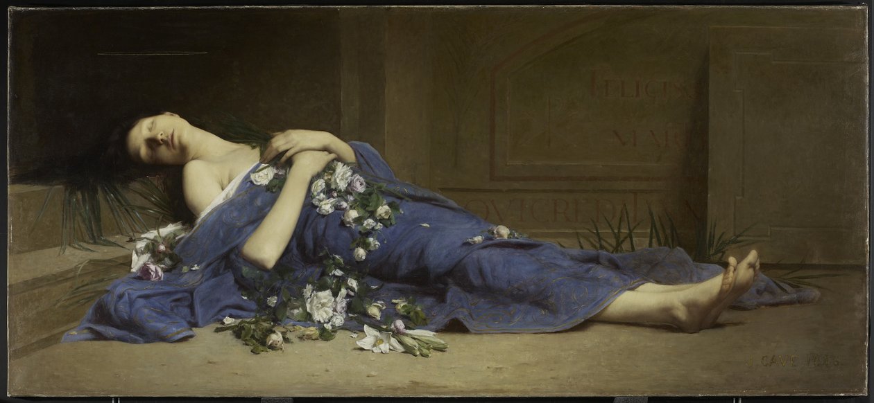 Martyr in the catacombs by Jules Cyrille Cave