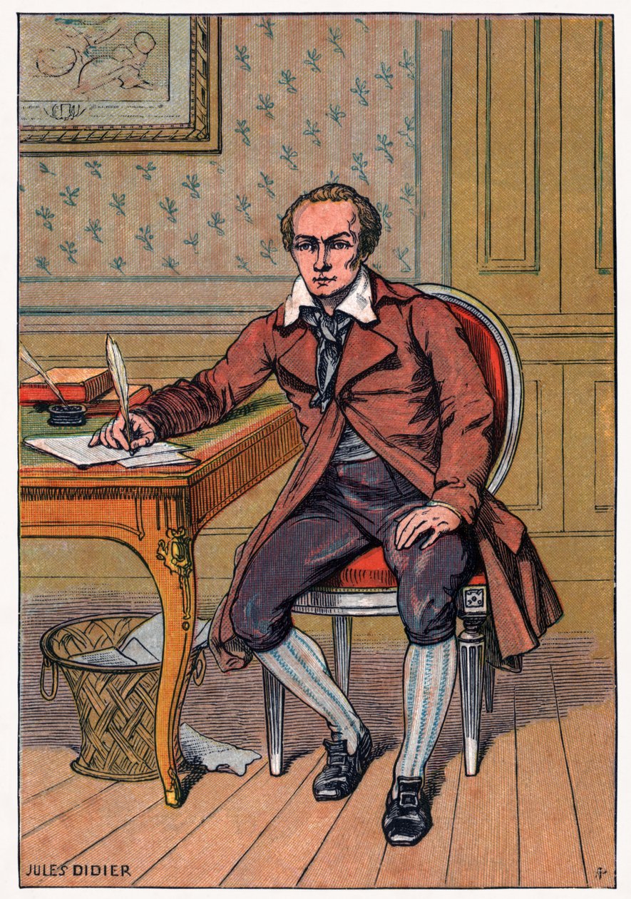 Andre Chenier, c.1900 (engraving) by Jules Didier
