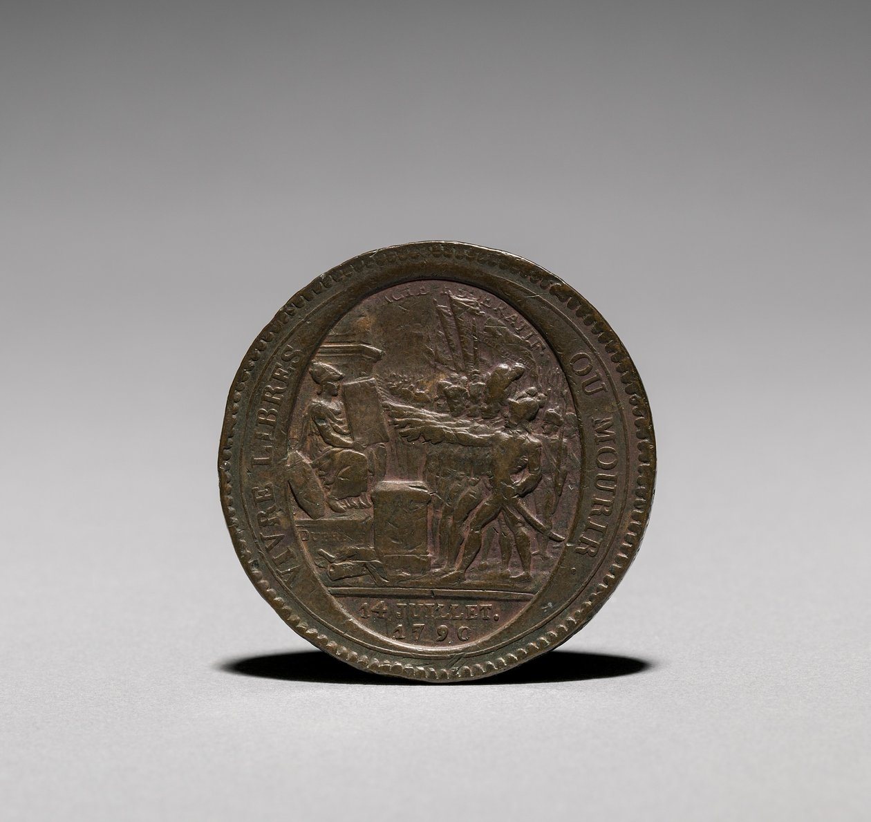 Medal: Five Sols issued by Monneron Brothers, Paris, 1792 (obverse) by Jules Dupré