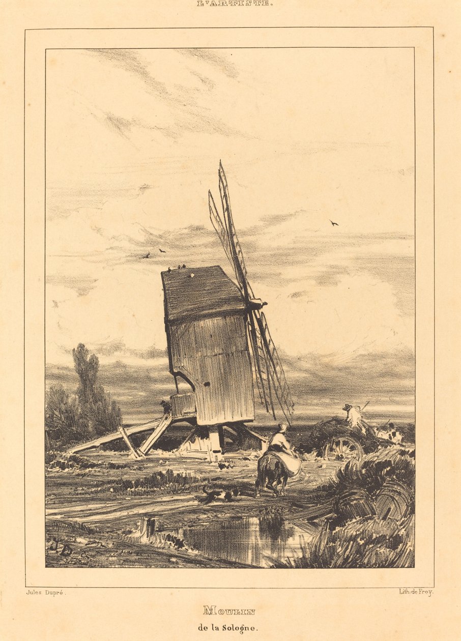 Mill of the Sologne by Jules Dupré