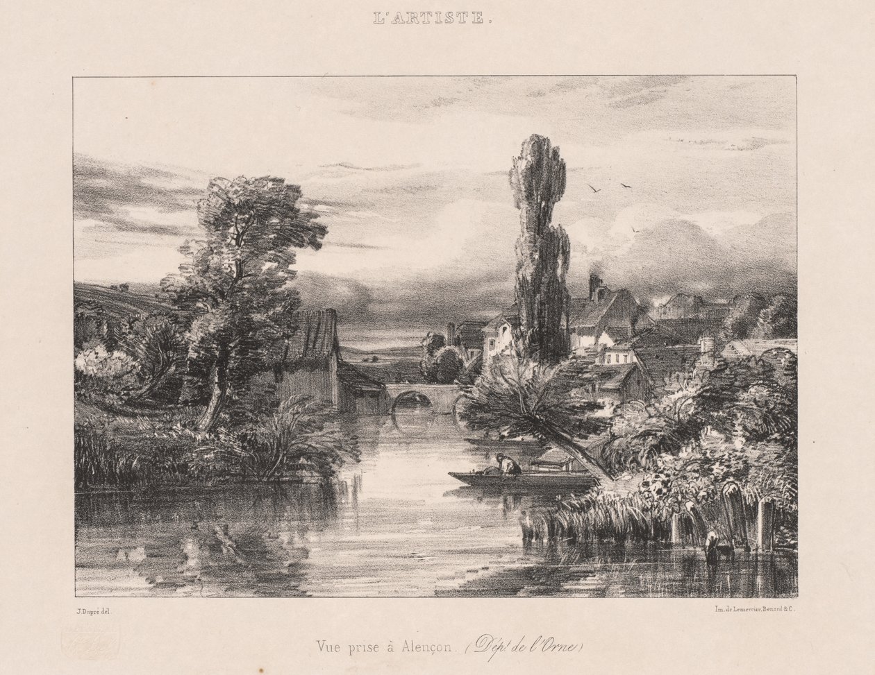 View Taken at Alençon, 1839 by Jules Dupré