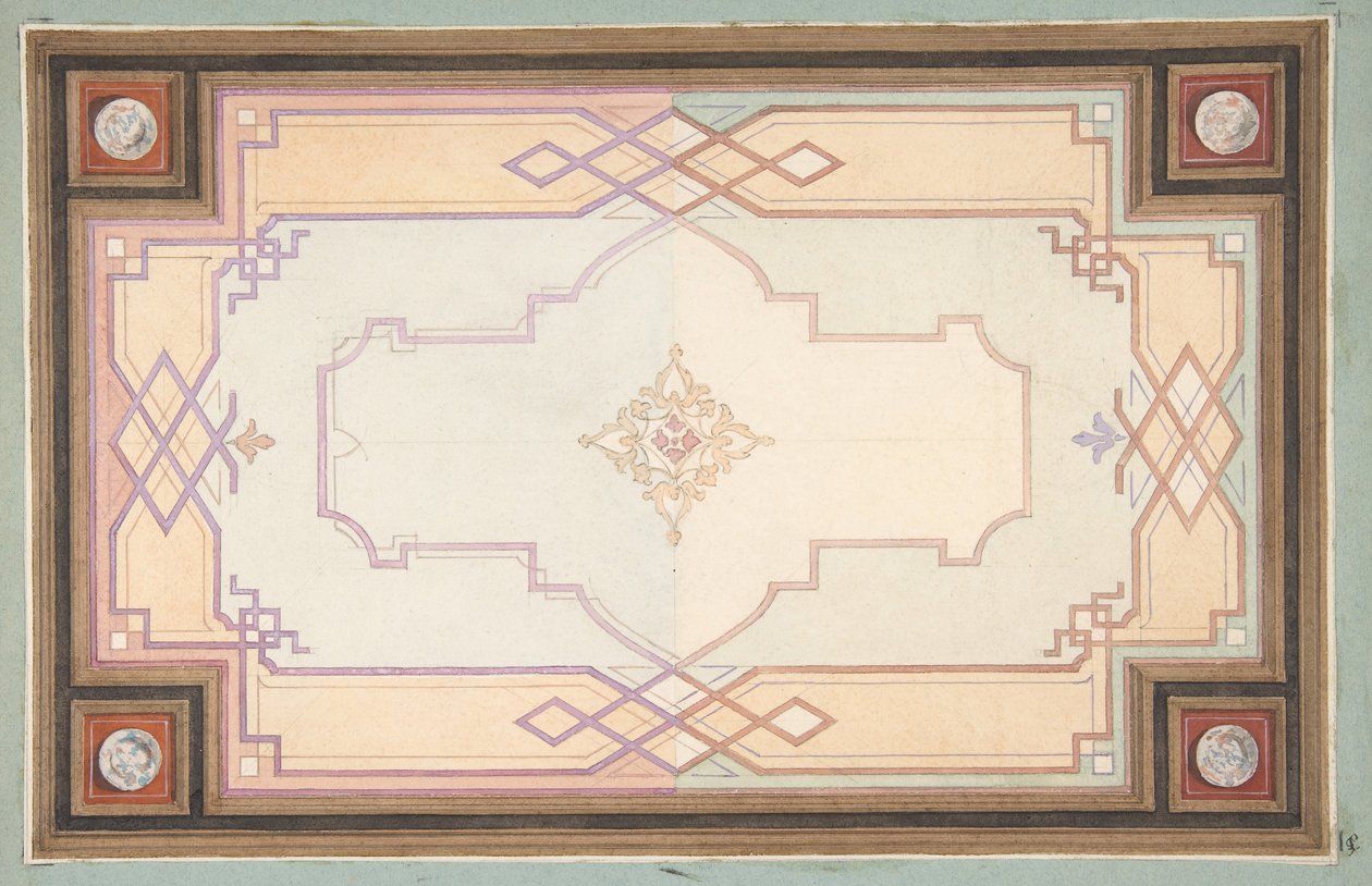 Design for a Ceiling by Jules Edmond Charles Lachaise and Eugène Pierre Gourdet