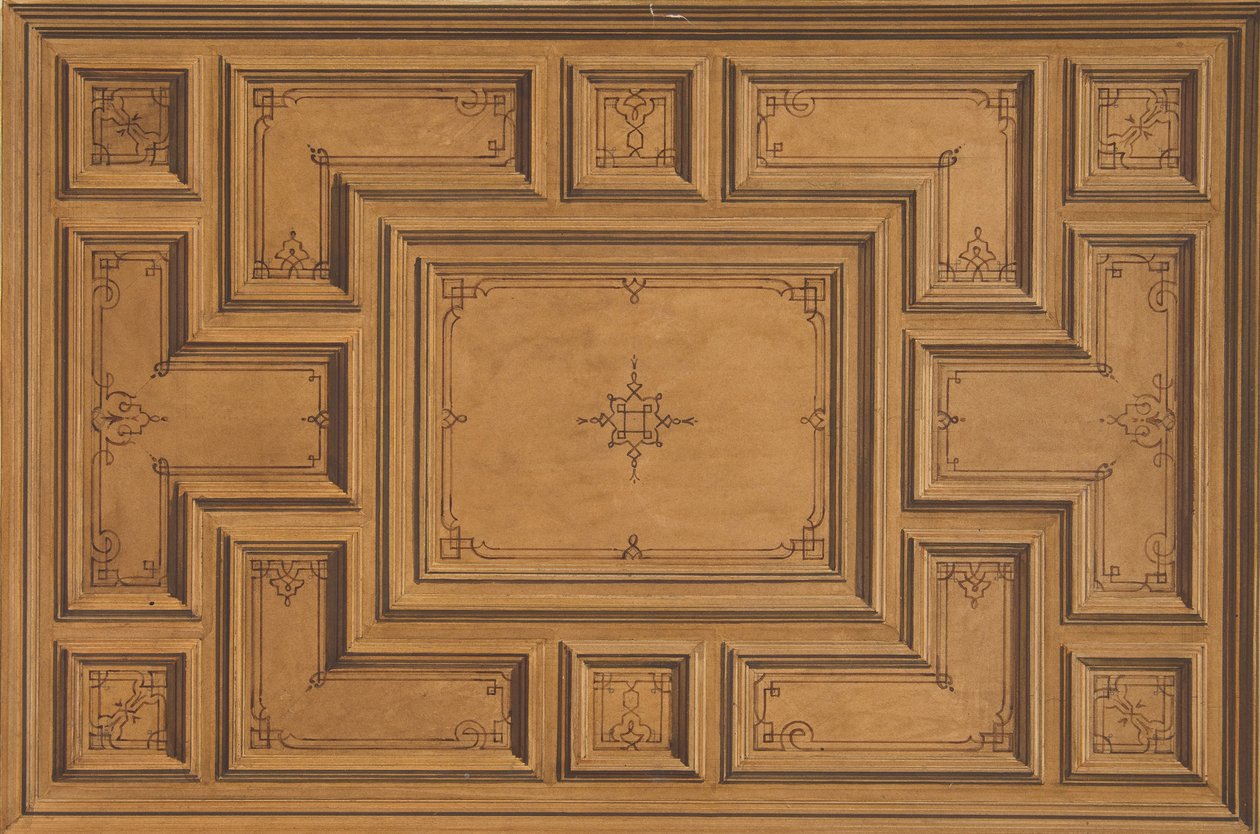 Design for a Decorated Ceiling by Jules Edmond Charles Lachaise and Eugène Pierre Gourdet