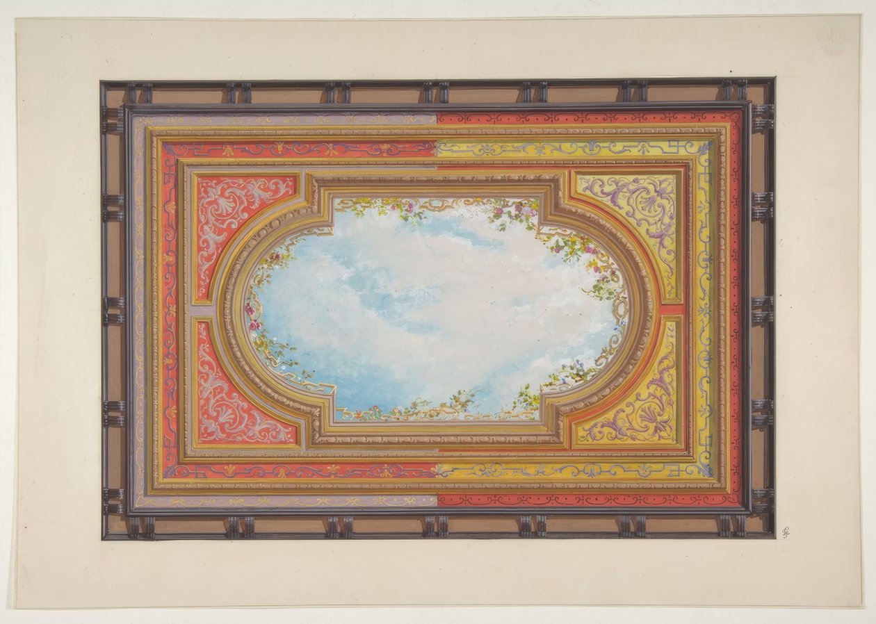 Design for a Ceiling Painted with Trompe L