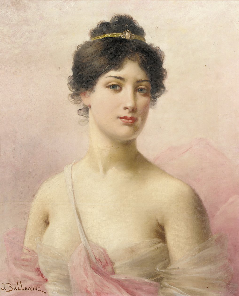 A Young Beauty by Jules Frederic Ballavoine