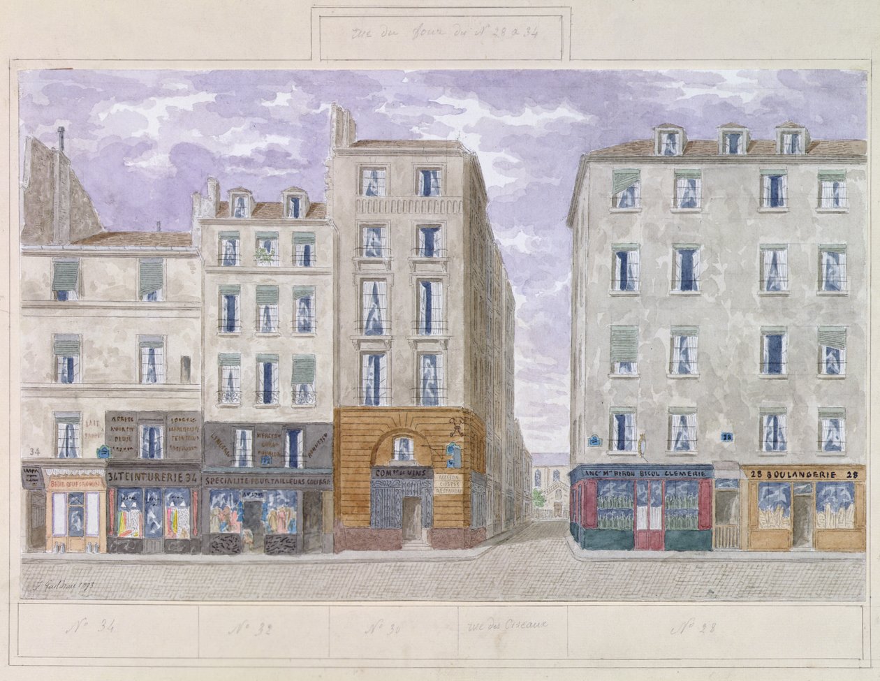 No.28 to No.34 Rue du Four, Paris, France by Jules Gaildrau