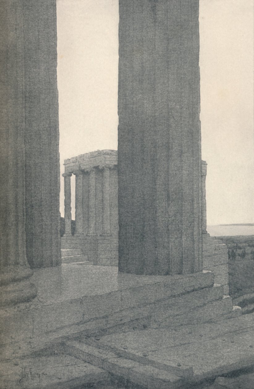 The Temple of Athene Nike at Athens, 1913 by Jules Guerin