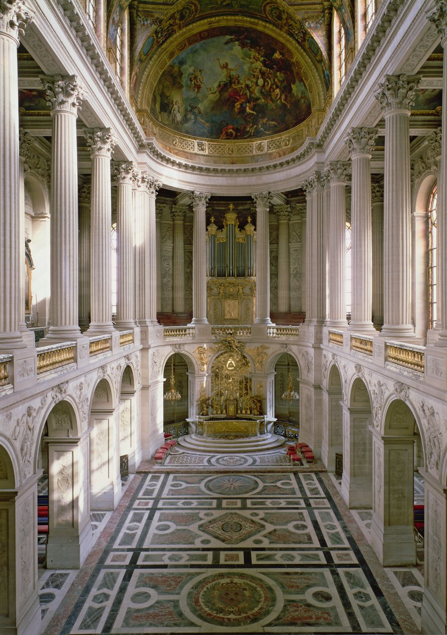 The Chapelle Royale (Royal Chapel) Looking East, Completed by Robert de Cotte, Begun 1699 to Plans Prepared in 1689, Dedicated 1710 by Jules Hardouin Mansart