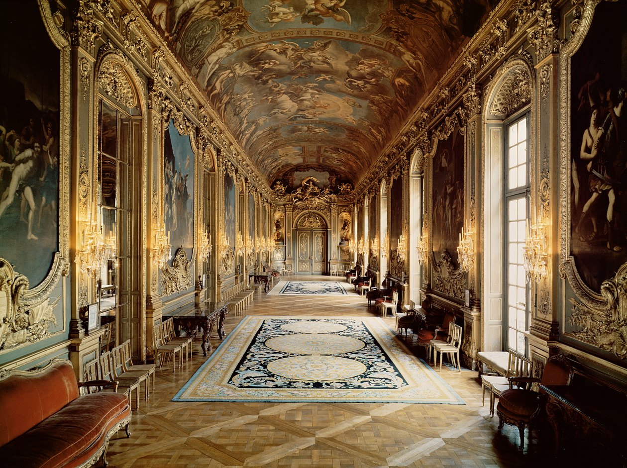 View of the Galerie Doree of the Hotel de Toulouse, c.1720 by Jules Hardouin Mansart