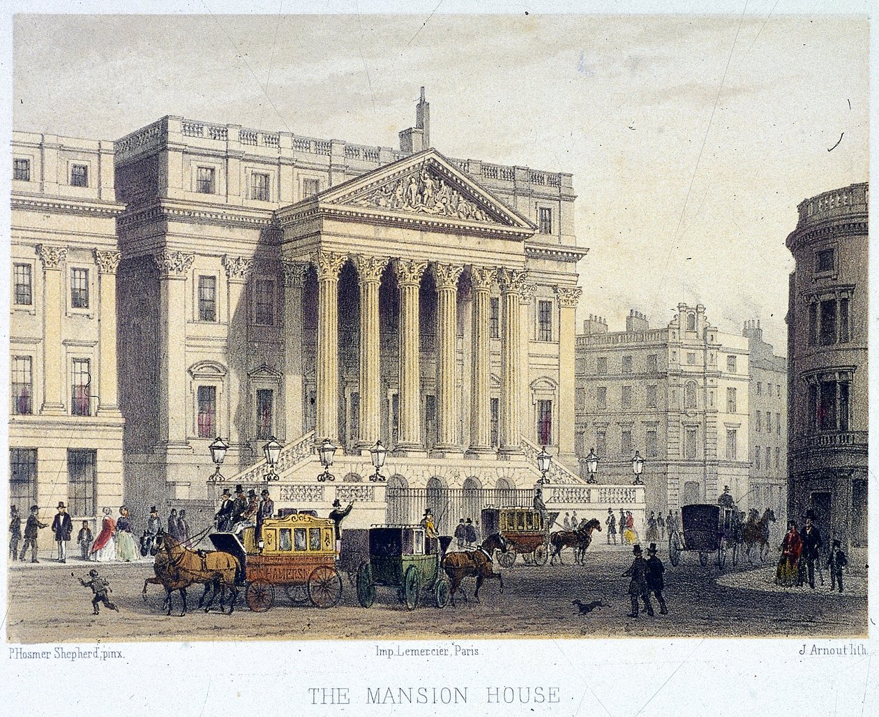 Mansion House Exterior, London by Jules Louis Arnout
