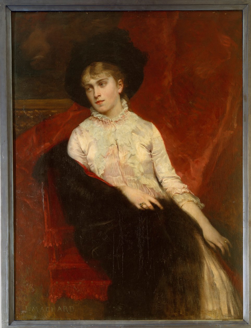 Portrait of Jeanine Dumas Davy de la Pailleterie, Daughter of Alexandre Dumas and Wife of Ernest Hauterive by Jules Louis Machard