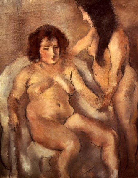 Two Nude Women (The Bordello) by Jules Pascin