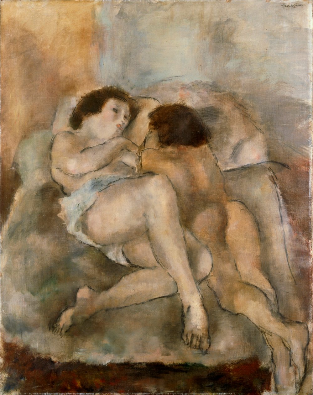 Two Nudes by Jules Pascin