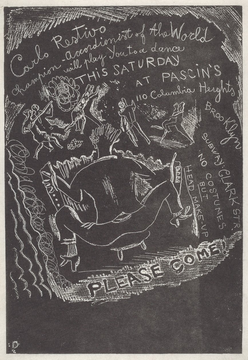 Untitled (Invitation to Party at Jules Pascin