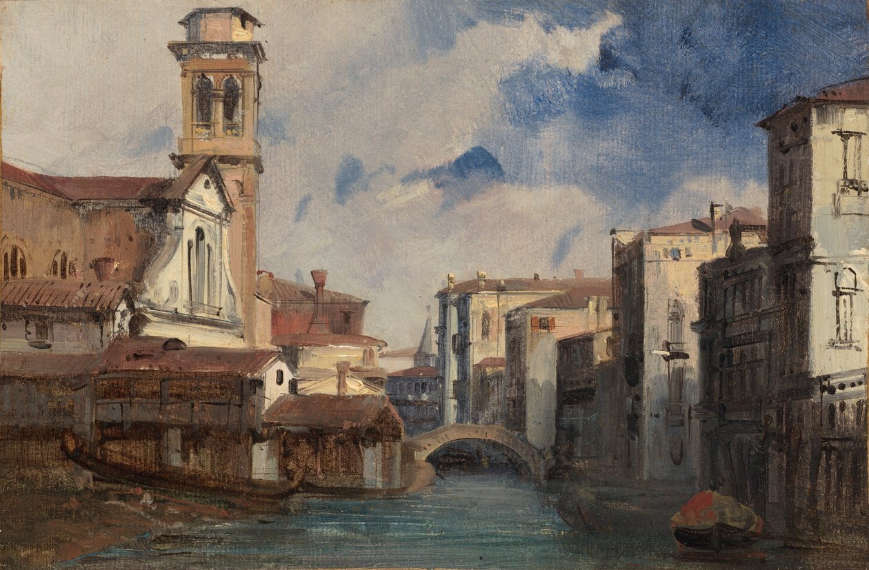 The Church of San Trovaso, Venice, c. 1830 by Jules Romain Joyant