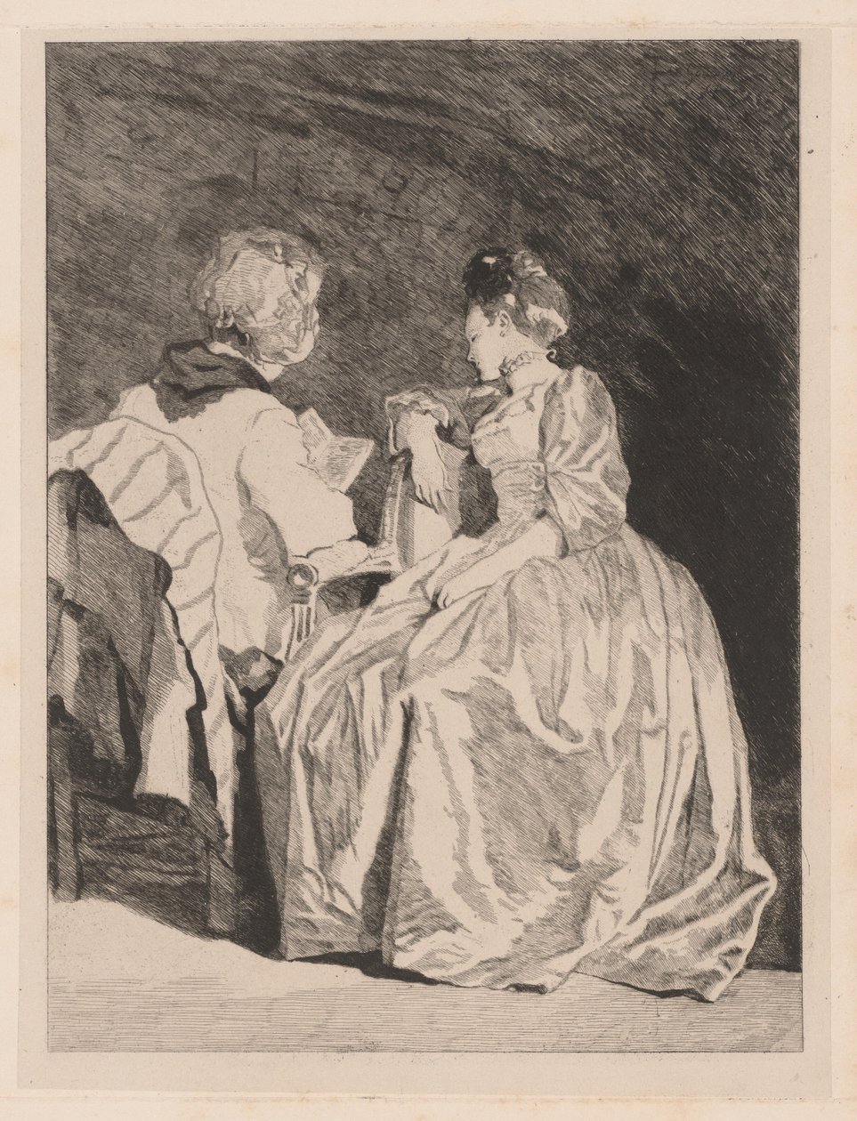 The Reading by Jules de Goncourt, after Jean Honoré Fragonard