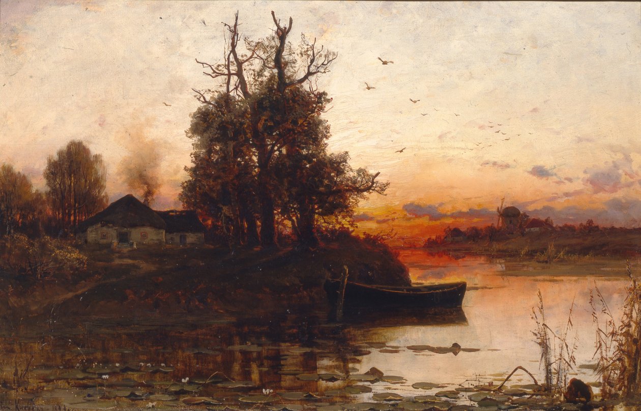 Evening Silence, 1894 by Juli Julievich Klever