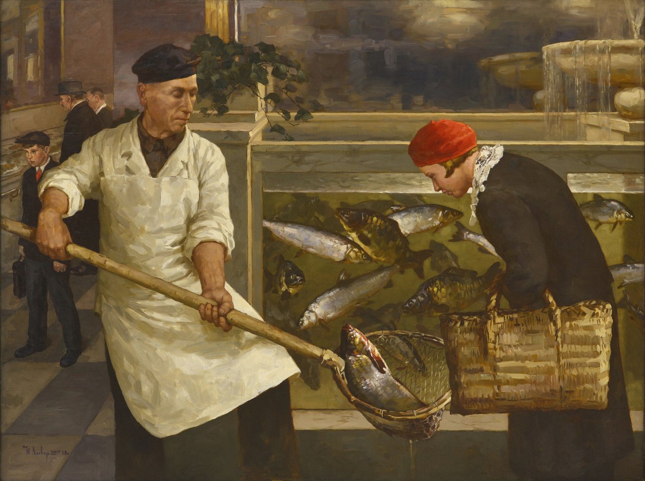 In a Fish Shop by Juli Julievich the Younger Klever