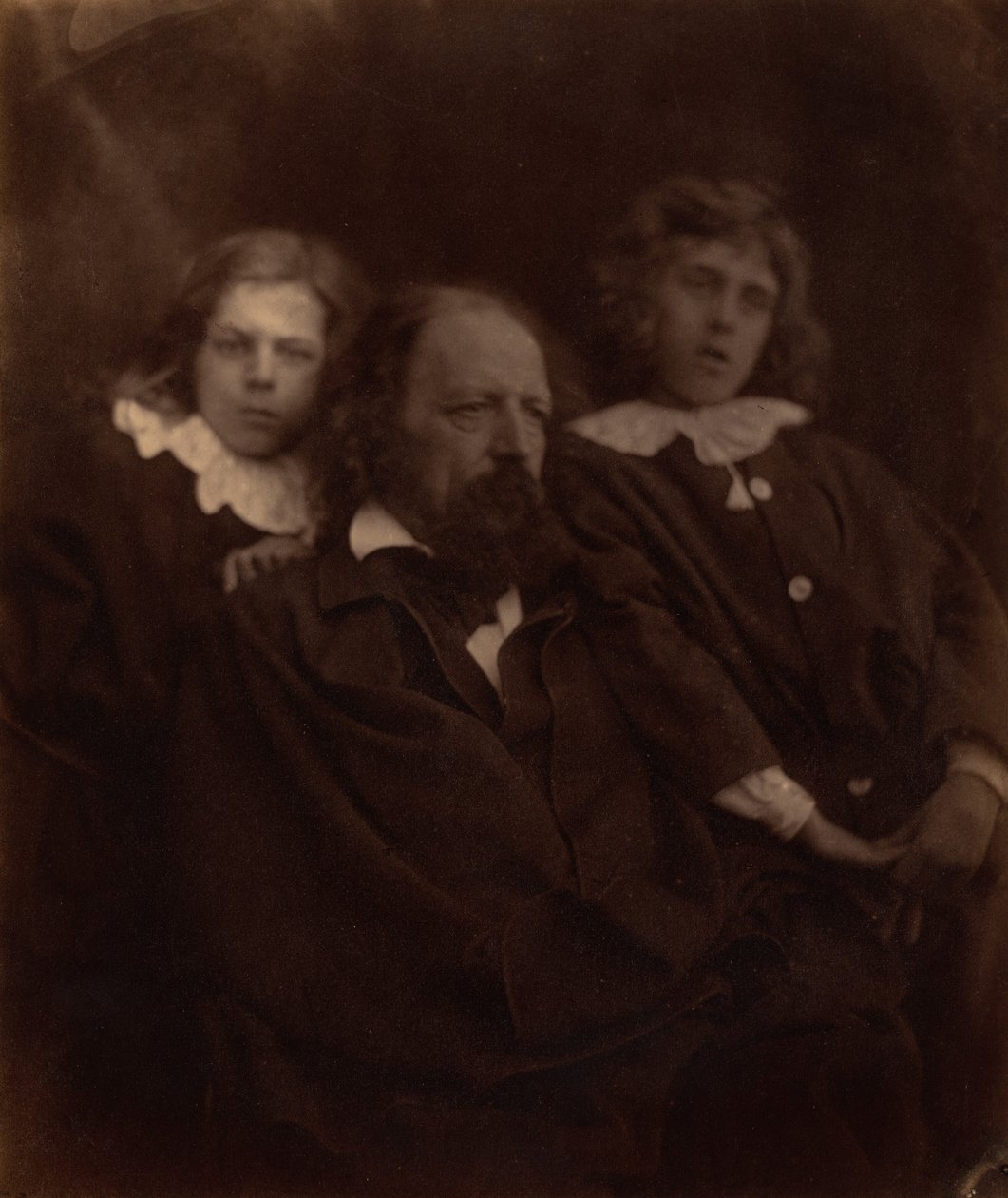 Alfred Tennyson with his Sons, 1865 by Julia Margaret Cameron